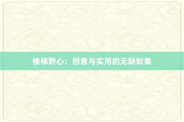 楼梯野心：创意与实用的无缺蚁集