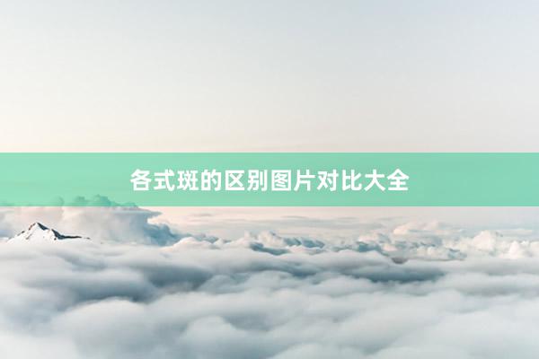 各式斑的区别图片对比大全